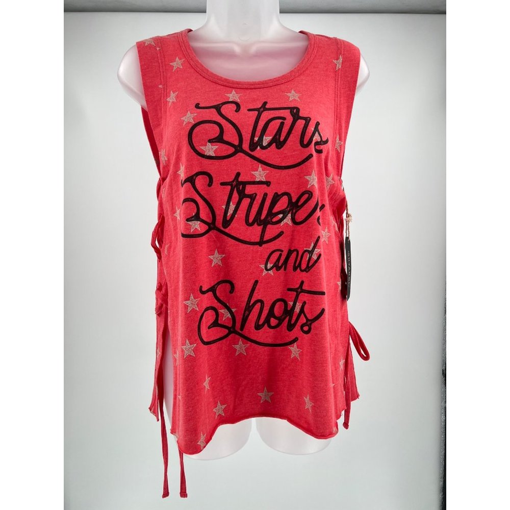 NWT Shyanne Stars Stripes & Shots Tank Size Medium